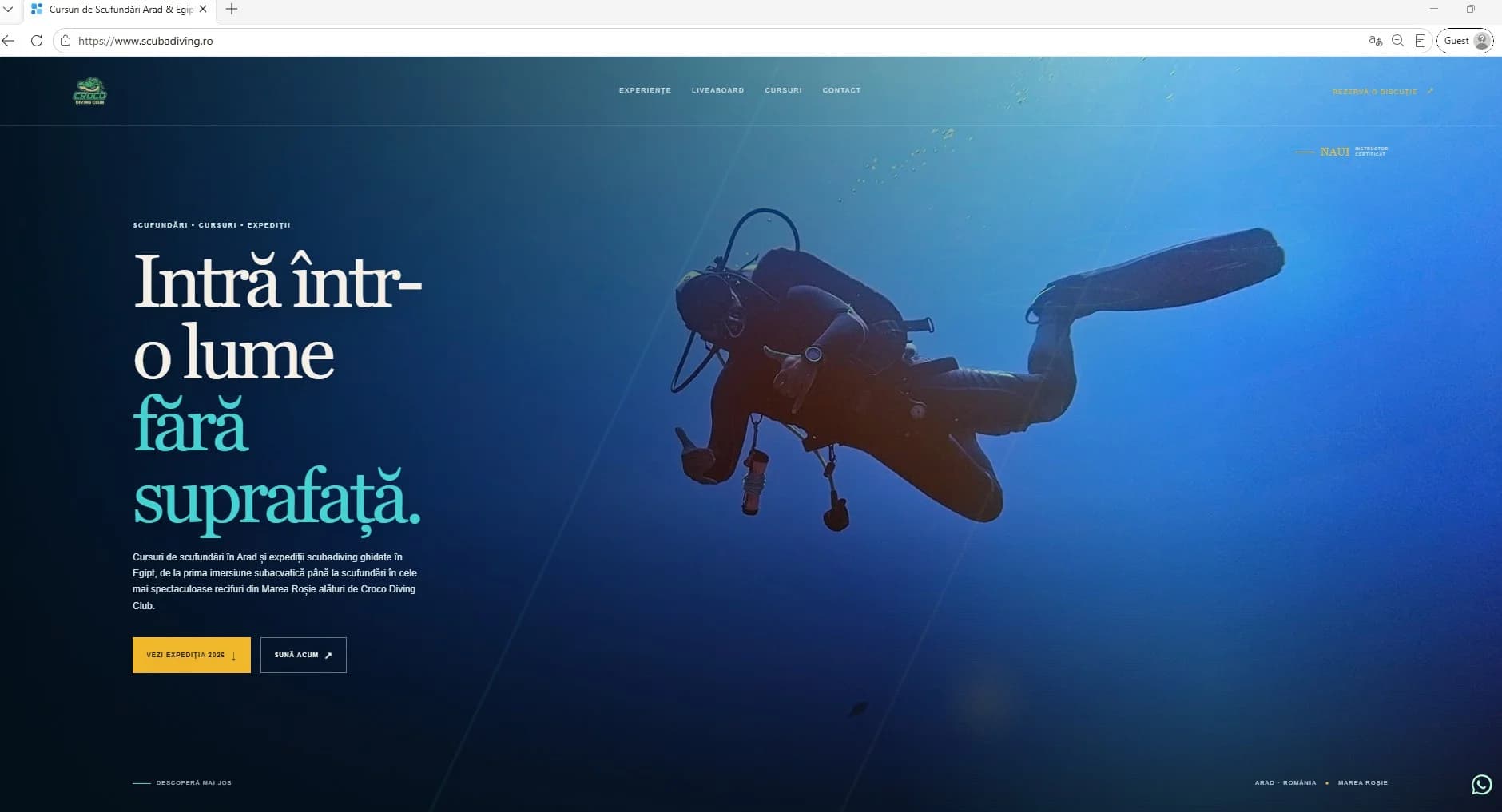 ScubaDiving.ro - Platformă Digitală și SEO Croco Diving